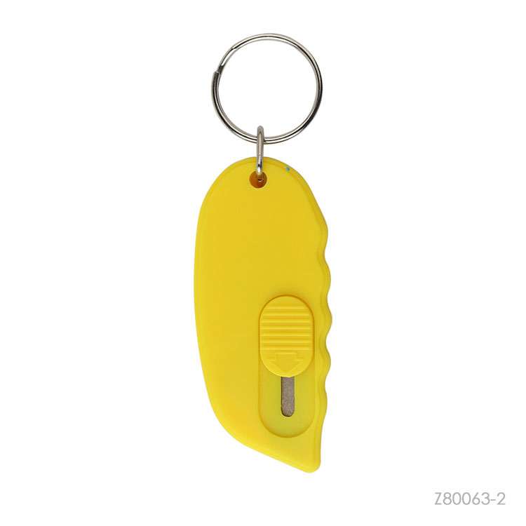 Plastic letter opener with keyring - PROSTAR-Promotional Gifts